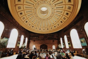 Boston Interpreting Services - People Eating in Faneuil Hall